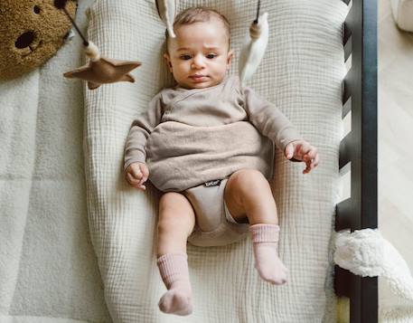 Bouillotte sèche déhoussable aux graines de lin - cookie Beige 3 - vertbaudet enfant 