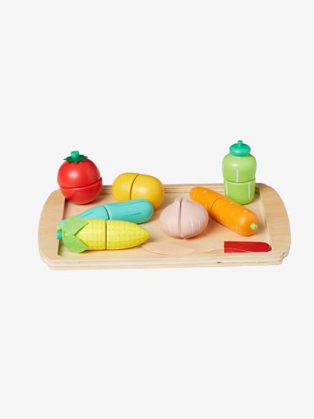Set de légumes à couper en bois FSC® multicolore 1 - vertbaudet enfant 