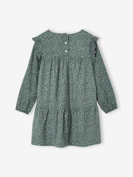 Robe imprimée à volants fille marine+vanille+vert sauge 8 - vertbaudet enfant 