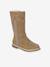 Bottes enfant fille synthétique fourrée zippées camel 1 - vertbaudet enfant 