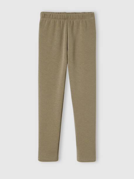 Lot 2 Leggings fille doublés maille polaire olive 3 - vertbaudet enfant 