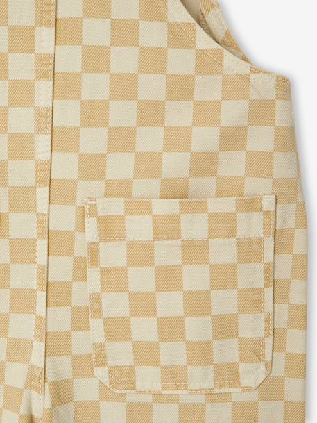 Salopette fille à carreaux carreaux jaune 6 - vertbaudet enfant 