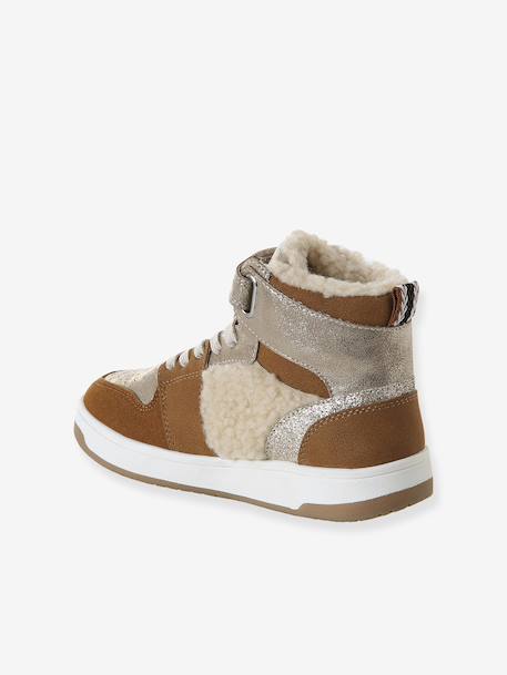 Baskets enfant fille synthétique fourrées camel 3 - vertbaudet enfant 