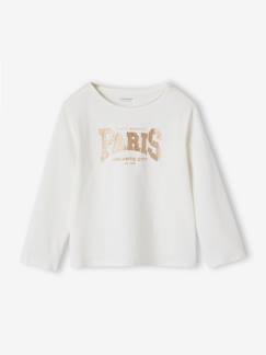 T-shirt fille imprimé manches longues   - vertbaudet enfant