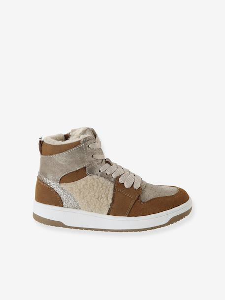 Baskets enfant fille synthétique fourrées camel 2 - vertbaudet enfant 