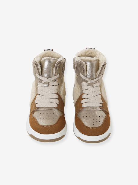 Baskets enfant fille synthétique fourrées camel 4 - vertbaudet enfant 
