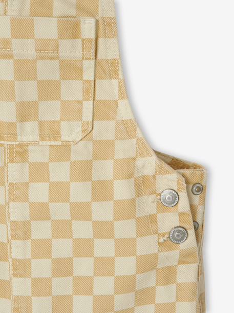 Salopette fille à carreaux carreaux jaune 5 - vertbaudet enfant 