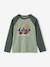 T-shirt motif graphique garçon manches raglan blanc chiné+kaki+lichen+noix de pécan 4 - vertbaudet enfant 