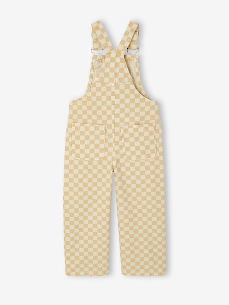 Salopette fille à carreaux carreaux jaune 3 - vertbaudet enfant 