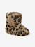 Chaussons montants enfant beige imprimé+rose 1 - vertbaudet enfant 