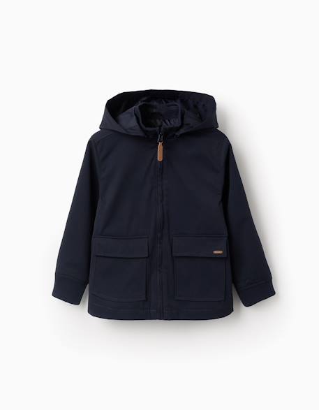 Veste avec capuche amovible Beige clair+Bleu foncé 7 - vertbaudet enfant 