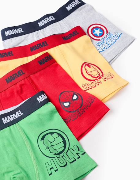 Pack 4 boxers avengers Multicolore 3 - vertbaudet enfant 
