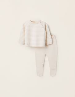 -Ensemble en maille à rayures