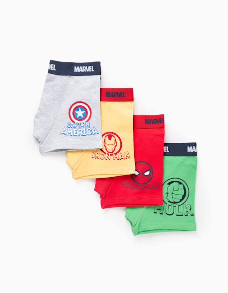 Pack 4 boxers avengers Multicolore 1 - vertbaudet enfant 