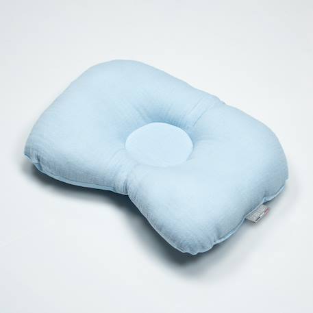 Coussin cale-tête ergonomique en gaze de coton jeanne Beige+Blanc+Bleu+Camel+Écru+Rose+Terracotta+Vert de gris 11 - vertbaudet enfant 