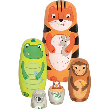 Poupées gigognes tigre tavi et ses amis Orange 1 - vertbaudet enfant 