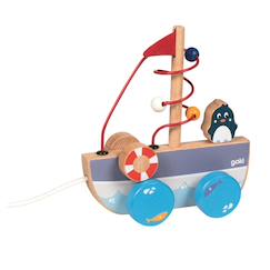 Jouet-Bateau à tirer avec circuit de motricité
