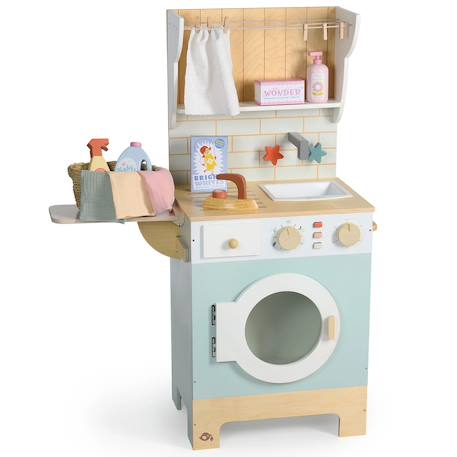 Machine à laver en bois Bleu 2 - vertbaudet enfant 