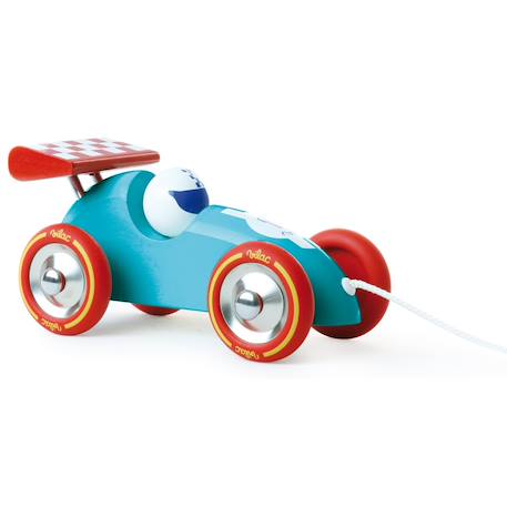 Voiture de course à tirer Bleu 1 - vertbaudet enfant 