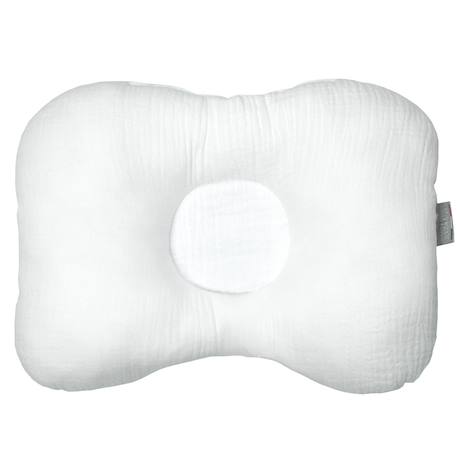 Coussin cale-tête ergonomique en gaze de coton jeanne Beige+Blanc+Bleu+Camel+Écru+Rose+Terracotta+Vert de gris 5 - vertbaudet enfant 