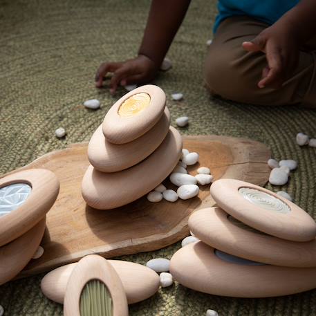 Galets sensoriels à empiler Beige 5 - vertbaudet enfant 