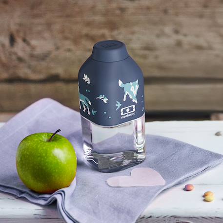 Bouteille enfant en tritan™ 330ml positive s Bleu+Bleu dino+Bleu wolf+Cannelle fox+Rose+Rose birds+Vert forest+Vert raccoon 10 - vertbaudet enfant 