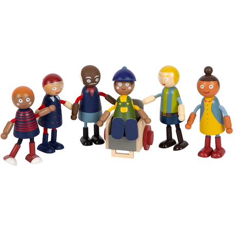 Famille de poupées avec fauteuil roulant Beige 1 - vertbaudet enfant 