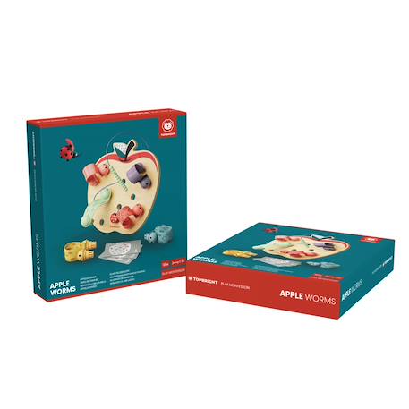 Jeu éducatif vers de pomme Beige 5 - vertbaudet enfant 