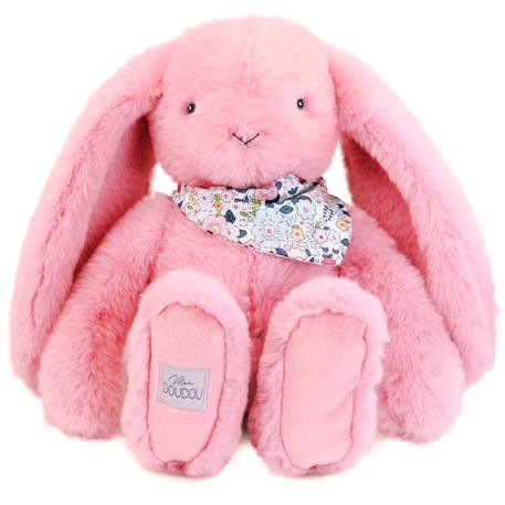 Peluche lapin fleurette 35 cm Blanc+Bleu+Orange+Rose+Vert 19 - vertbaudet enfant 
