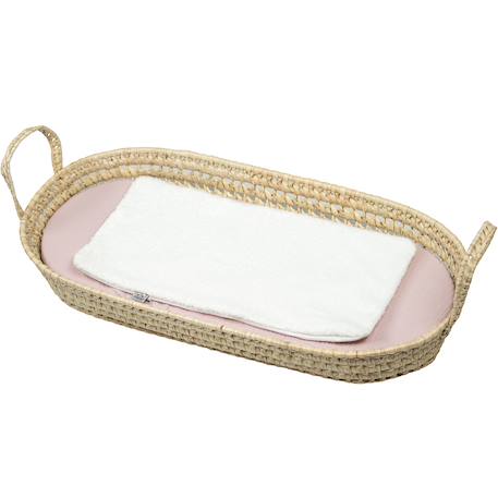 Set panier à langer : panier + matelas + drap-housse + tapis de change jeanne Beige+Blanc+Bleu+Camel+Gris+Rose+Terracotta+Vert de gris 22 - vertbaudet enfant 