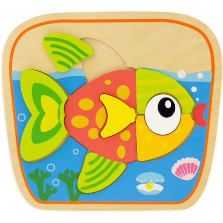 Puzzle poisson Marron 2 - vertbaudet enfant 