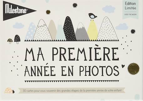Cartes souvenirs - ma première année over the moon Beige 1 - vertbaudet enfant 