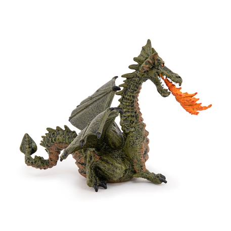 Figurine dragon ailé vert avec flamme Vert 2 - vertbaudet enfant 