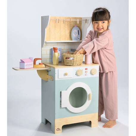 Machine à laver en bois Bleu 5 - vertbaudet enfant 