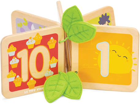 Livre en bois - je compte de 1 à 10 Beige 1 - vertbaudet enfant 
