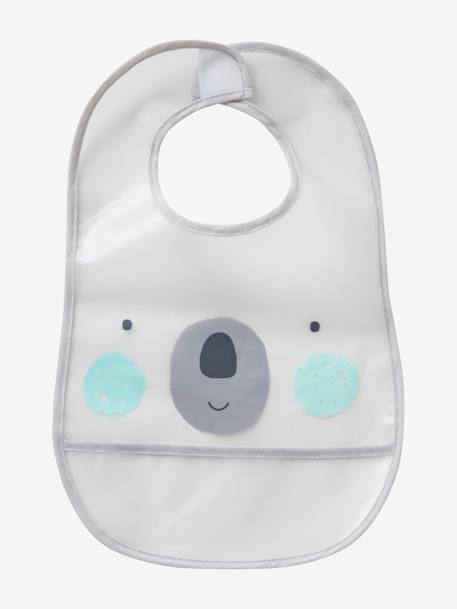 Lot de 3 bavoirs plastifiés avec récupérateur assortis ours 3 - vertbaudet enfant 