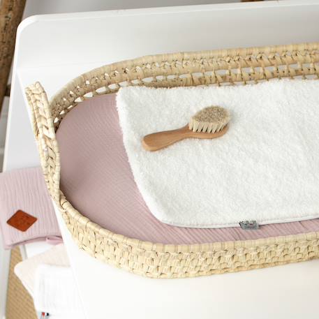 Set panier à langer : panier + matelas + drap-housse + tapis de change jeanne Beige+Blanc+Bleu+Camel+Gris+Rose+Terracotta+Vert de gris 23 - vertbaudet enfant 