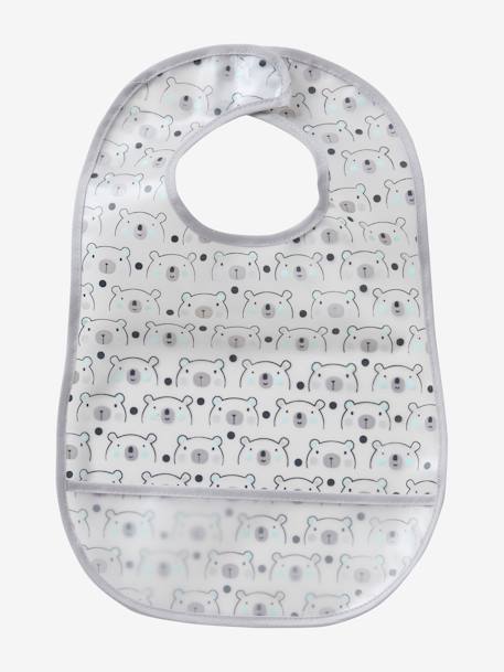 Lot de 3 bavoirs plastifiés avec récupérateur assortis ours 2 - vertbaudet enfant 