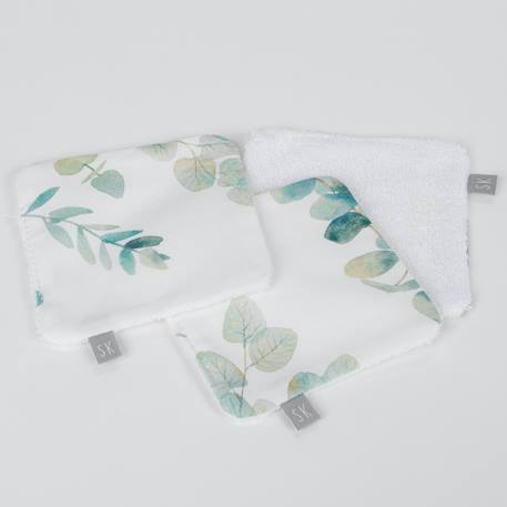 Lingettes bébé lavables en  coton 8 pièces stella Blanc+Bleu+Bleuet imprimé floral+Dinosaures, écru, vert+Écru+Eucalyptus, vert, gris+Gris clair+Melody, blanc imprimé minimaliste+Néo vintage imprimé floral, beige, blanc+Rouge+Safari, vert, gris, blanc+Sidonia, beige, écru, blanc 20 - vertbaudet enfant 