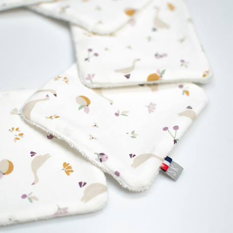 Lingettes bébé lavables en  coton 8 pièces stella Blanc+Bleu+Bleuet imprimé floral+Dinosaures, écru, vert+Écru+Eucalyptus, vert, gris+Gris clair+Melody, blanc imprimé minimaliste+Néo vintage imprimé floral, beige, blanc+Rouge+Safari, vert, gris, blanc+Sidonia, beige, écru, blanc 42 - vertbaudet enfant 
