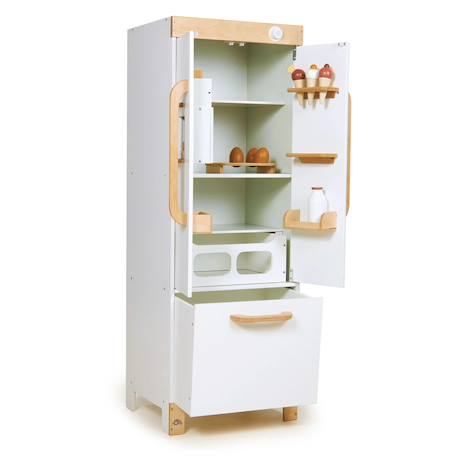 Réfrigérateur en bois Blanc 2 - vertbaudet enfant 