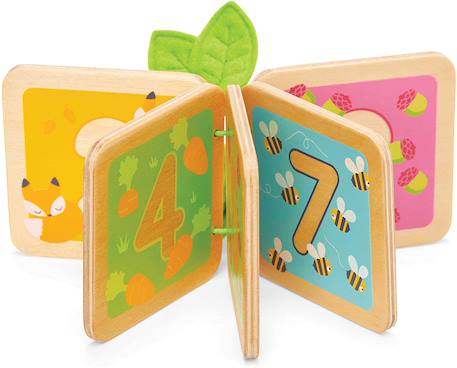 Livre en bois - je compte de 1 à 10 Beige 2 - vertbaudet enfant 