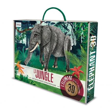 La jungle - l'éléphant 3d Vert 1 - vertbaudet enfant 