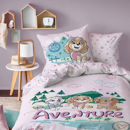 Parure de lit imprimée 100% coton, pat patrouille voyage Rose 1 - vertbaudet enfant 