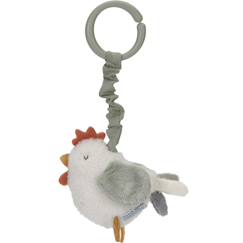 Jouet-Premier âge-Peluche poule vibrante à suspendre