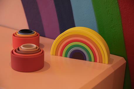 Arc-en-ciel en silicone multicolore Jaune 4 - vertbaudet enfant 