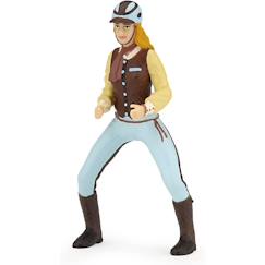 Jouet-Jeux d'imagination-Figurine cavalière fashion bleue