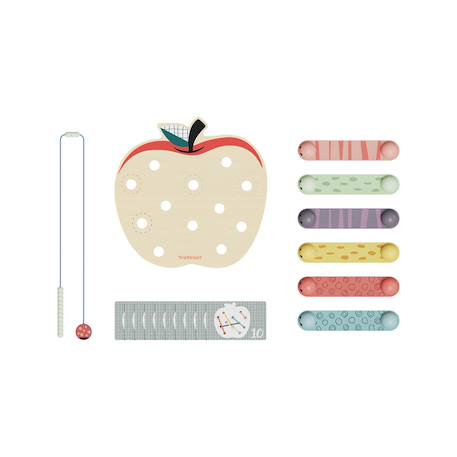 Jeu éducatif vers de pomme Beige 4 - vertbaudet enfant 