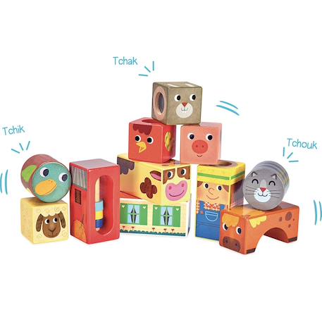 Cubes sonores de la ferme Vert 4 - vertbaudet enfant 