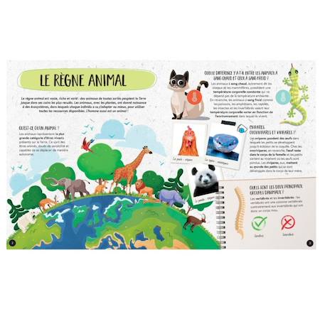 Méga atlas des animaux Bleu 2 - vertbaudet enfant 